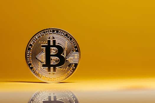 Bitcoin on Yellow Background